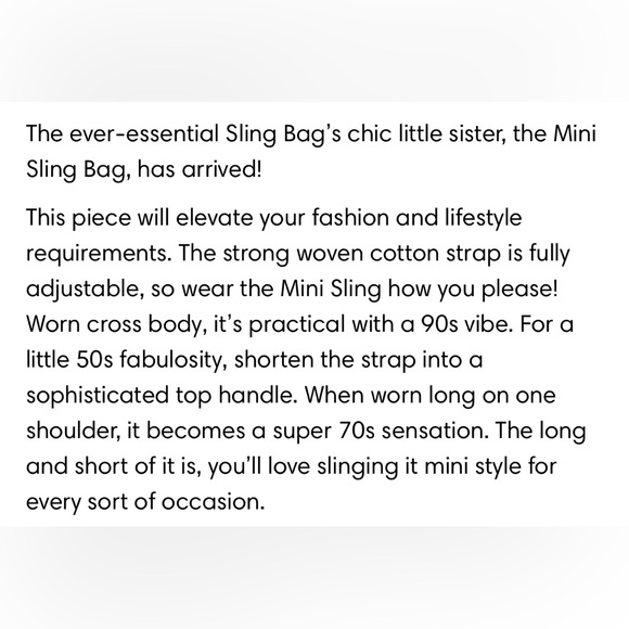 Carla Rockmore MINI SLING BAG - Picture 6 of 7